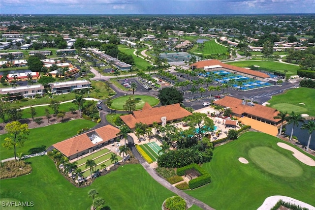 aerial view with golf course view