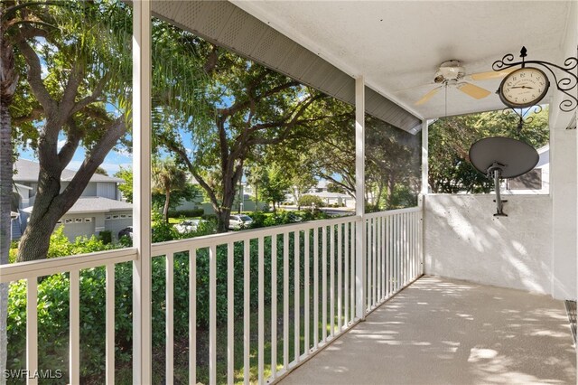 1010 Partridge Cir Unit 202, Naples, FL 34104 - balcony with a ceiling fan