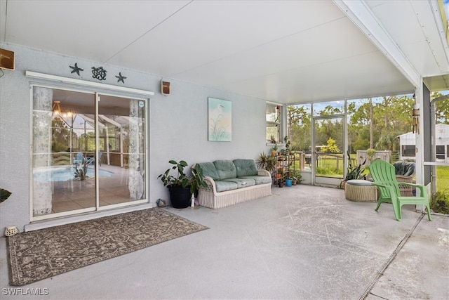 view of sunroom