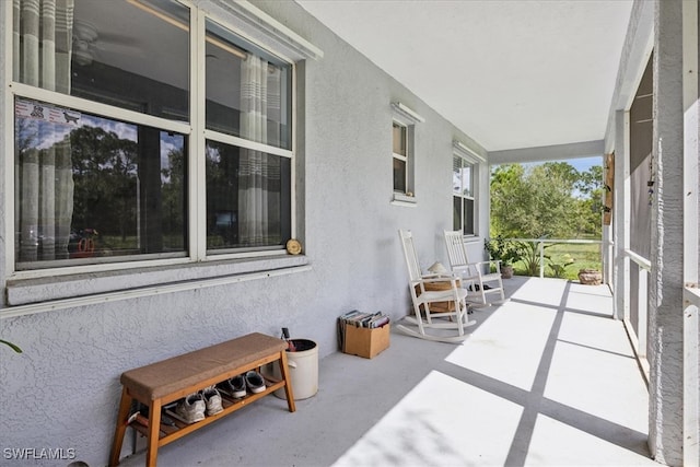 view of patio with a porch