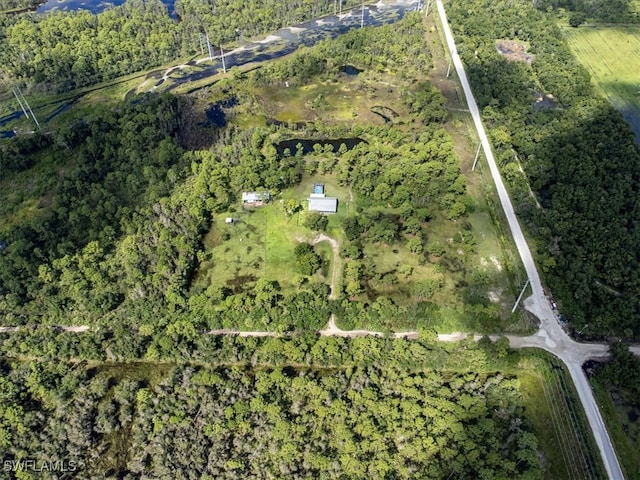 drone / aerial view with a rural view