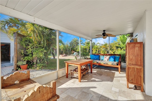 sunroom / solarium featuring a wealth of natural light