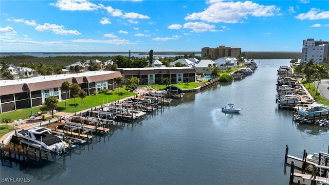 200 Lenell Rd Unit 214, Fort Myers Beach, FL 33931 - water view featuring a boat dock