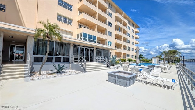 exterior space featuring a community pool