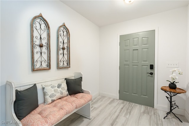 entryway featuring light hardwood / wood-style floors