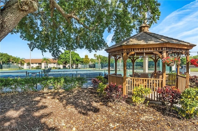 view of home's community featuring a gazebo