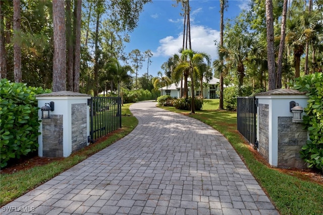 view of property's community with a yard