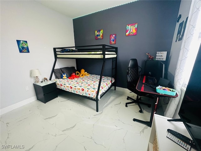 3713 25th St SW, Lehigh Acres, FL 33976 - bedroom with marble finish floor and baseboards
