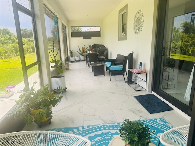 3713 25th St SW, Lehigh Acres, FL 33976 - sunroom with marble finish floor