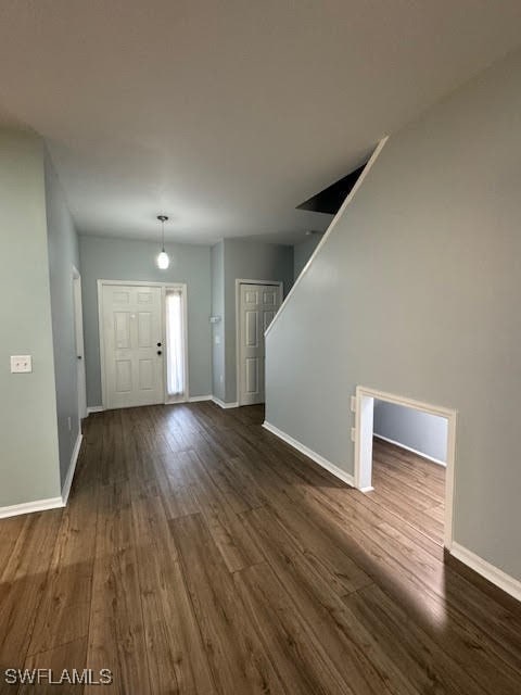 entryway featuring dark hardwood / wood-style floors