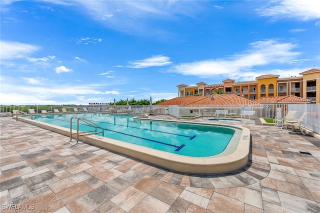 view of pool with a patio