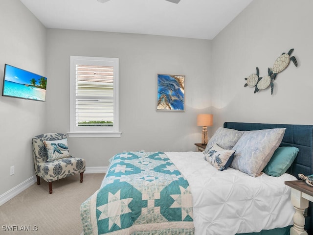 bedroom featuring carpet flooring