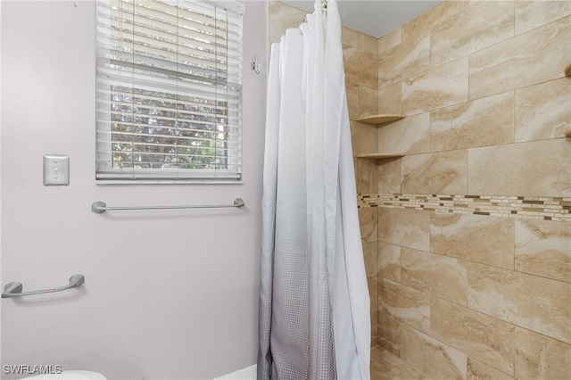 bathroom with walk in shower