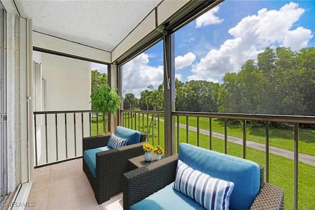 view of sunroom