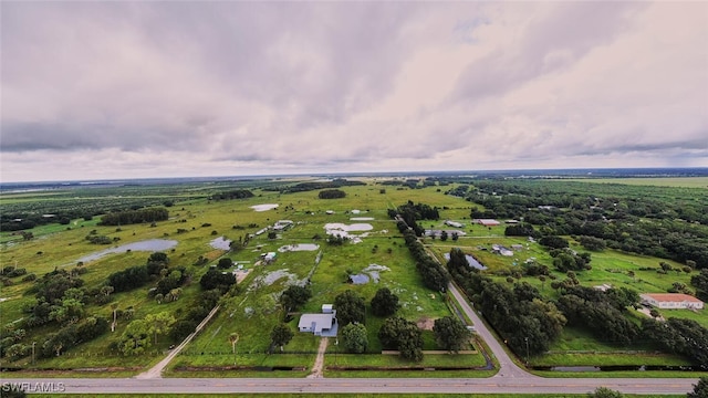 aerial view featuring a rural view