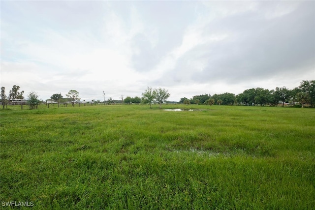 view of landscape featuring a rural view