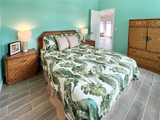 bedroom featuring hardwood / wood-style floors