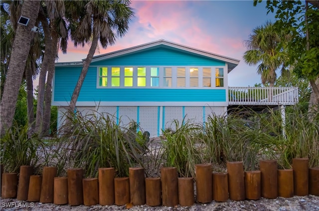 exterior space with a wooden deck