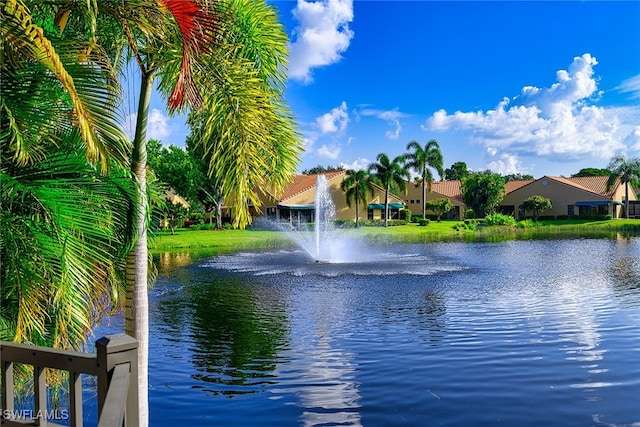 view of water feature