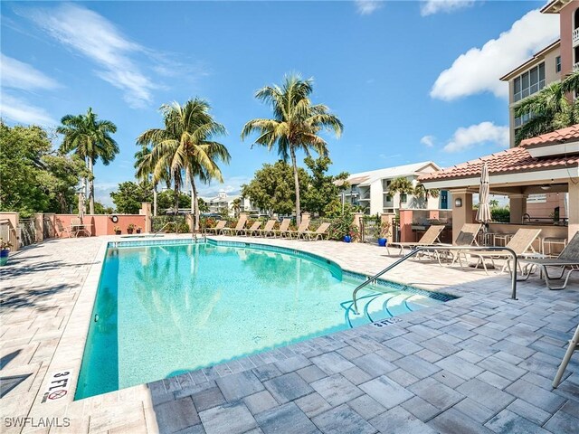 view of pool with a patio