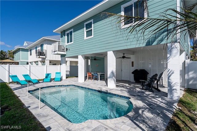 view of pool with a patio area