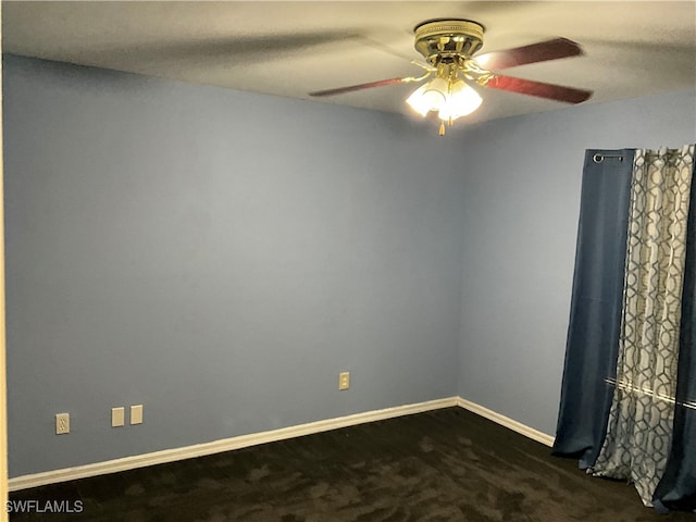 unfurnished room featuring ceiling fan