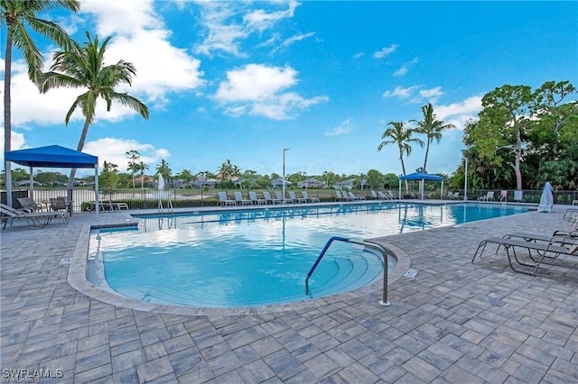 view of pool with a patio