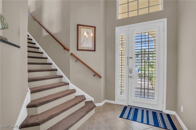 view of tiled entryway