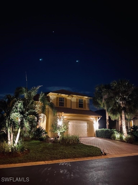 view of front of home featuring a garage