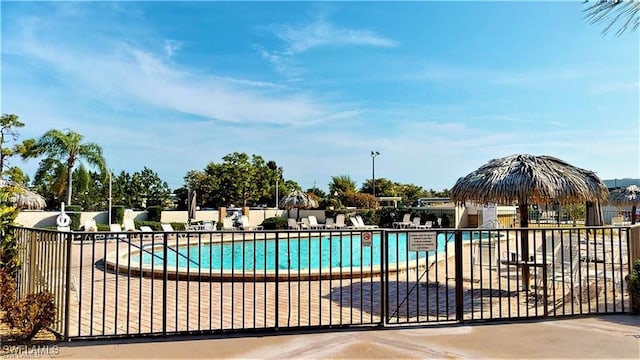 view of pool with a patio