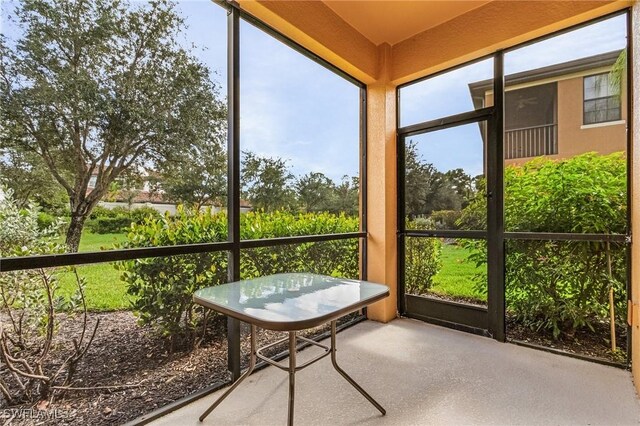 view of sunroom / solarium