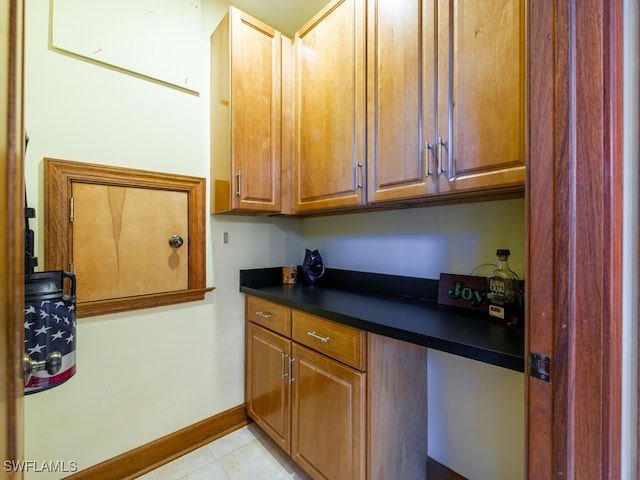 kitchen featuring light tile patterned floors