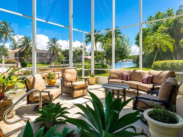 view of sunroom