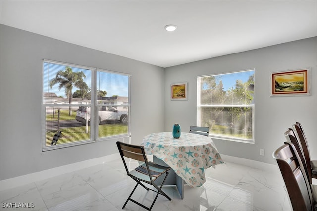 dining room featuring plenty of natural light