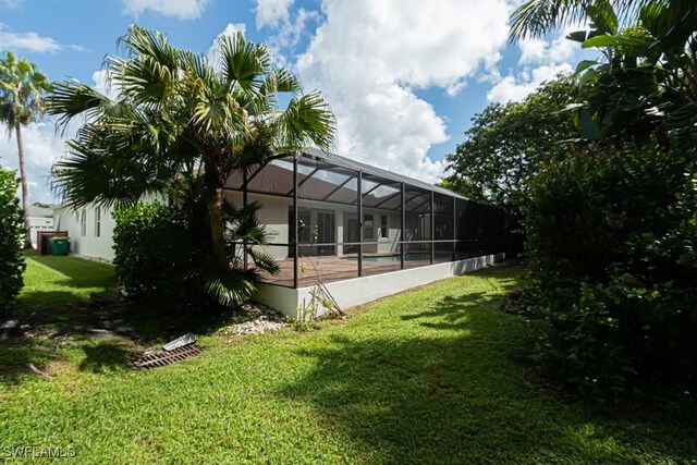 exterior space with a lanai