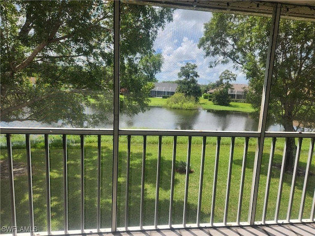 view of water feature