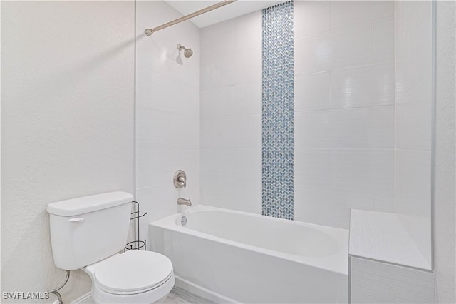 full bathroom with shower / washtub combination and toilet