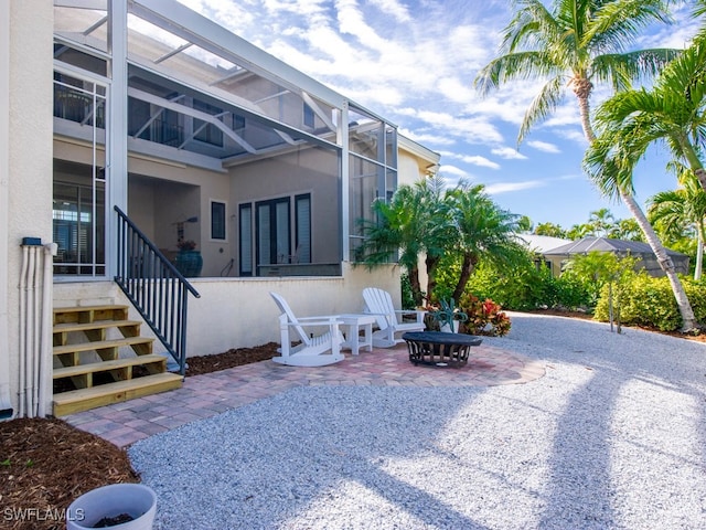 exterior space with a lanai