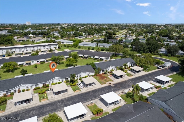 drone / aerial view featuring a residential view