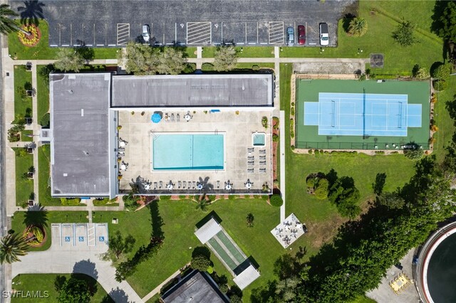 birds eye view of property