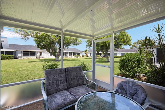 sunroom featuring plenty of natural light