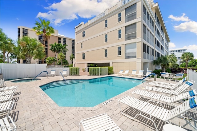 view of pool with a patio area