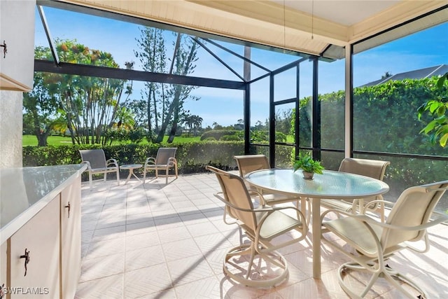 view of sunroom / solarium