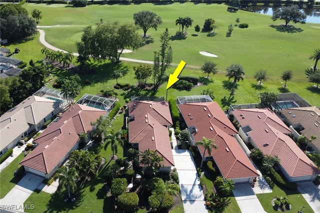 11745 Quail Village Way, Naples, FL 34119 - bird's eye view of a golf course and a nearby body of water