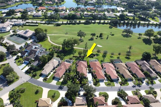 11745 Quail Village Way, Naples, FL 34119 - aerial view of property's location featuring nearby suburban area, a nearby body of water, and a golf course