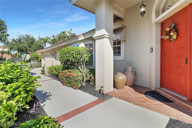 view of doorway to property