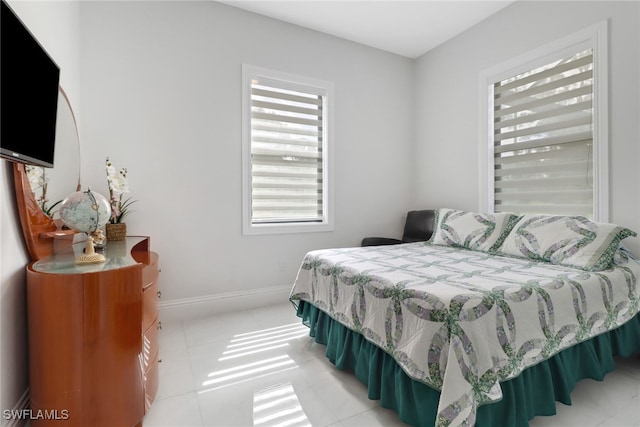 view of tiled bedroom