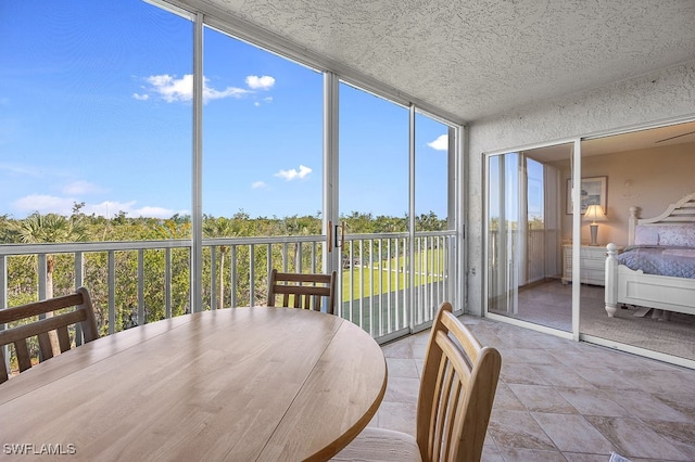 view of sunroom