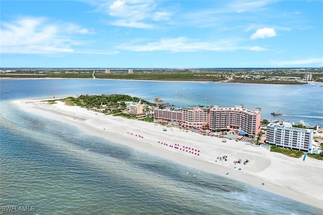 140 Estero Blvd Unit 2105, Fort Myers Beach, FL 33931 - birds eye view of property with a view of city, a beach view, and a water view