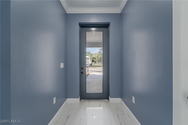 doorway with ornamental molding